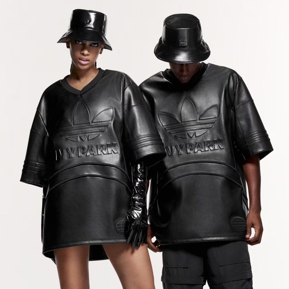 Adidas x IVY PARK Noir Black Faux Leather Jersey